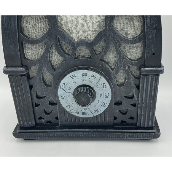 Gemmy HAUNTED RADIO Lights Sounds 12" Halloween Decoration - TESTED WORKS WELL. - Picture 2 of 13